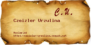 Czeizler Urzulina névjegykártya