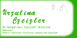 urzulina czeizler business card
